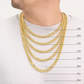 10k Solid Gold Miami Cuban Link Chain 5mm Necklace 18 20 22 24 Inches Men Women