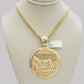 Real 10k Yellow Gold Pendant Last Supper Charm For Mens Genuine 10kt Medallion