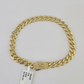 Real 10K Gold Royal Monaco Bracelet 8" Box Clasp 7mm Genuine Unisex