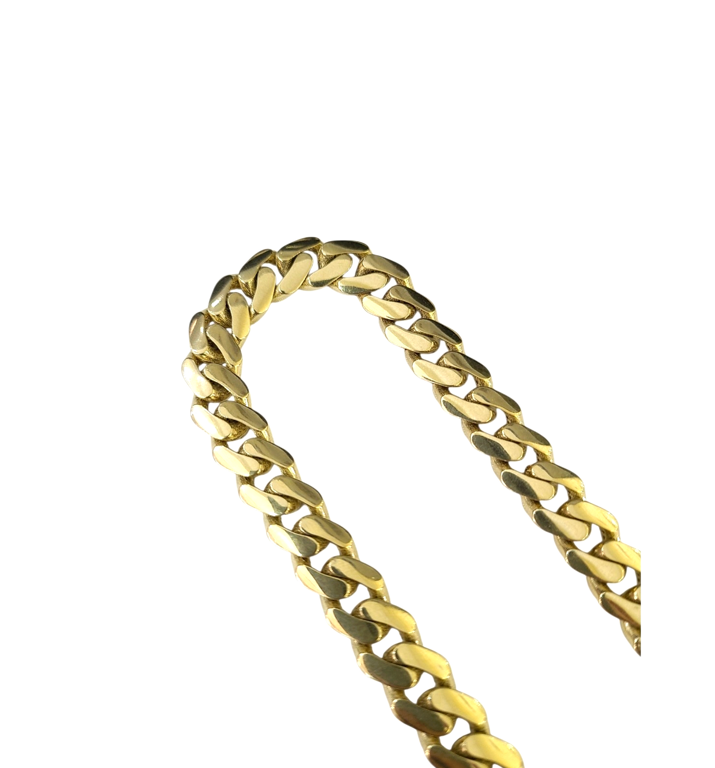 10k Yellow Gold Bracelet 8.5 Inch Royal Monaco Cuban Link 10mm Mens Box Clasp