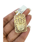 Real 10k Gold Franco Chain Crown Charm Pendant Necklace SET 2.5mm 18"-26"
