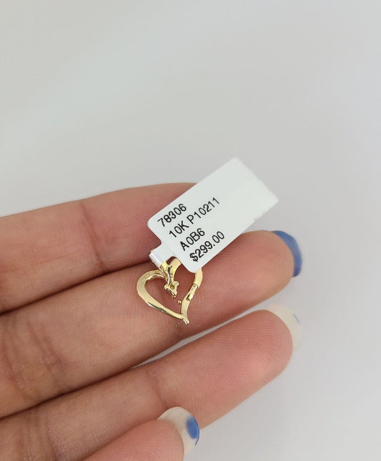 10k Heart Charm Pendant REAL 10Kt Beauty Love Yellow Gold Genuine