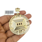 10k Yellow Gold Cuban Curb Chain SET Last Supper Pendant Charm 8mm Necklace Men