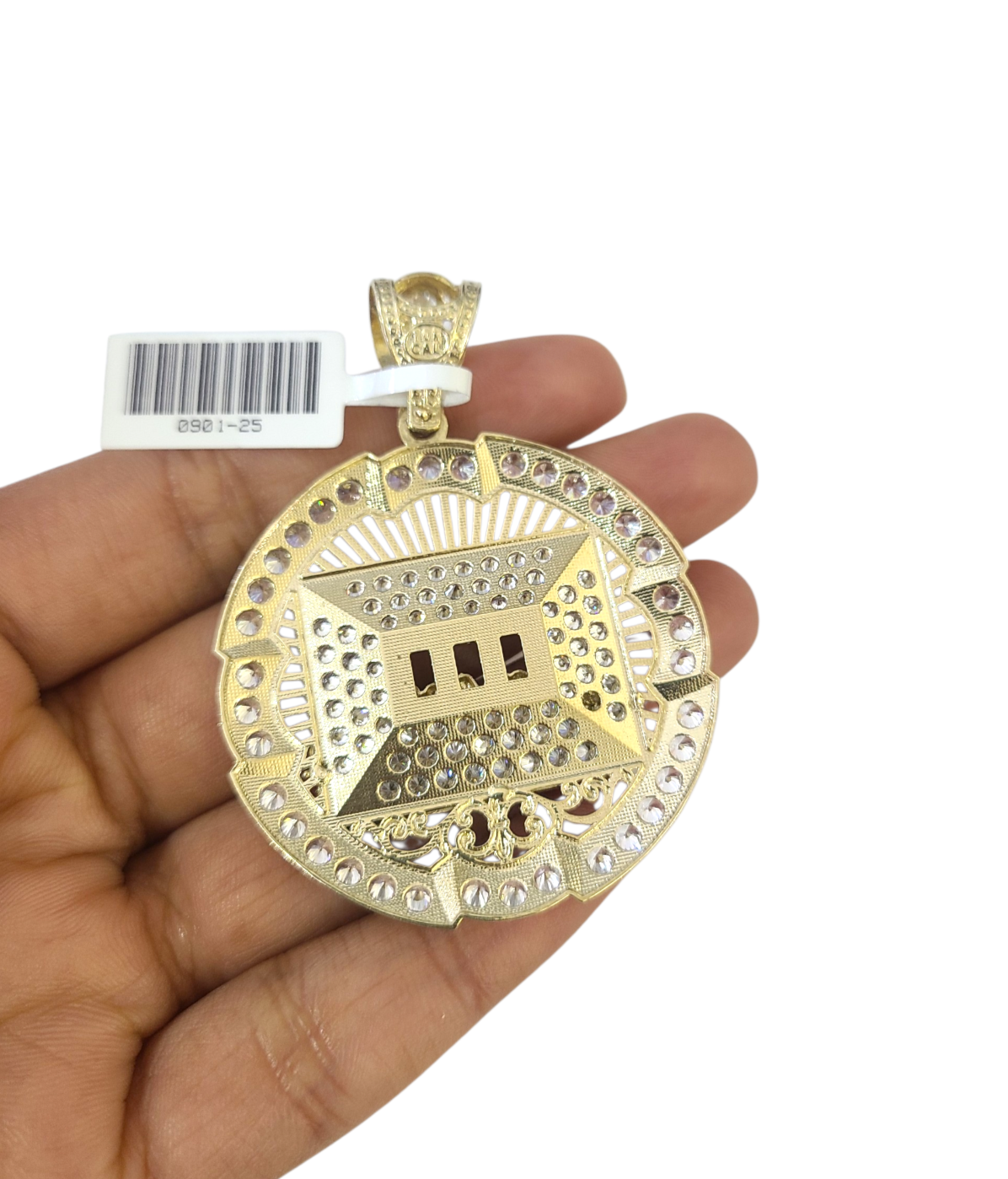 10k Yellow Gold Cuban Curb Chain SET Last Supper Pendant Charm 8mm Necklace Men