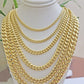 Real 10k Gold Chain Necklace Miami Cuban Link 18"-30" Inch 6mm 7mm 8mm 9mm 10mm