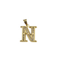 10k 2.5mm Rope Chain N Initial Alphabet Pendant 16"-28" Gold Set Charm Necklace
