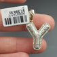 10k Yellow Gold Diamond Bubble Letter A-Z Initial Charm Pendent Real Diamond