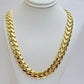 Real 10k Gold 15mm Mens Chain Royal Link Miami Cuban Monaco 22" Short Necklace