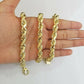 10k REAL Yellow Gold Rope Chain necklace 10mm 20" Men's thick 10kt diamond cuts