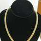 10k Yellow Gold Iced Bead Chain Diamond Cut Men Women 24" Necklace 5mm REAL