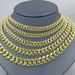 Real 10k Gold Chain 20"- 28" Miami Cuban link Necklace REAL 6mm-12mm REAL GOLD