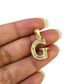 10k Gold Cuban Curb Chain Necklace G Initial Alphabet Pendant Charm 3mm Necklace