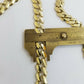 10k Yellow Gold Royal Miami Cuban Chain Bracelet 9" Set 10mm Monaco Necklace 24"