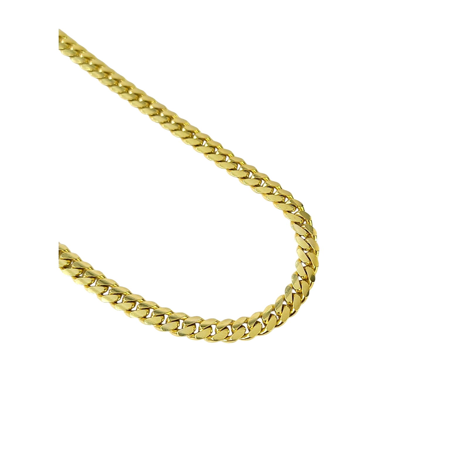10k Solid Gold Miami Cuban Link Chain 5mm Necklace 18 20 22 24 Inches Men Women
