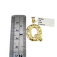 Real 10k Rope Chain Q Initial Charm 3mm 18"-28" Necklace Nugget Set Pendant Gold
