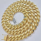 Real 10k Yellow Gold Cuban Link Solid Necklace 11mm 22" 10KT Real Gold Sale