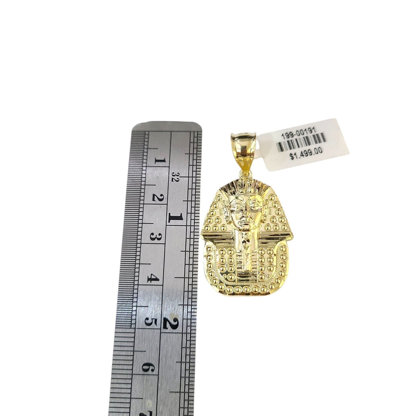Real 10k Charm Pendant Pharaoh Egyptian Yellow Gold 10KT