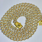 10k Gold Monaco Chain Necklace 7mm 24" Two-tone Diamond Cut REAL 10kt Gold SALE