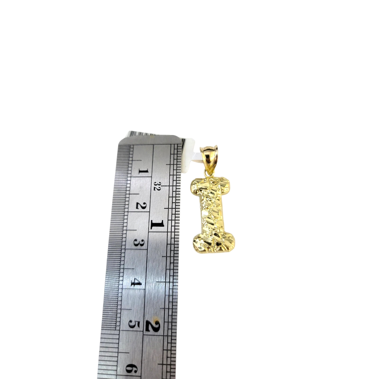 Real 10k Gold Franco Chain Pendant Necklace I Initial Charm SET 2.5mm 16"-26"