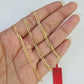 Real 18kt Cuban Curb Chain Necklace 2.5 mm 20 Inch Yellow Gold Men Women SOLID