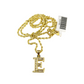 10k 2.5mm Rope Chain E Initial Alphabet Pendant 16"-28" Gold Set Charm Necklace