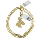 10k Gold Cuban Curb 3mm Chain Necklace Grandpa Money Charm Pendant 18"-28" Set