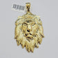 10kt Real Gold Box Byzantine Necklace Lion Charm Pendant SET 28 Inches Chain 6mm
