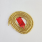 Real 18k Yellow Gold Franco Chain Necklace 24 Inch 4 mm SOLID 18kt