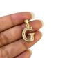 10k 2.5mm Rope Chain G Initial Alphabet Pendant 16"-28" Gold Set Charm Necklace