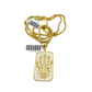Real 10k Gold Franco Chain Crown Charm Pendant Necklace SET 2.5mm 18"-26"