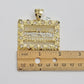 Men's Real 14k Yellow Gold Pendant Nugget Last Supper Charm Medallion 2" 14kt