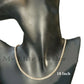 Gold Ladies Necklace 18 Inch 10k Rose Gold Tennis Chain Diamond Cut 100% GENUINE