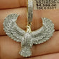 10k Yellow Gold Genuine Diamond American Eagle Charm Flying bird Pendant Real
