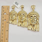 Real 10k Gold Pendant Jesus Head Charm 10kt Yellow Gold For Men's Different Size