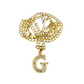 10k Gold Cuban Curb Chain Necklace G Initial Alphabet Pendant Charm 3mm Necklace