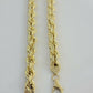 REAL 10k Gold Rope Chain Mens Necklace 12mm 22" 24" 26" 28" 30" 10kt Yellow Gold