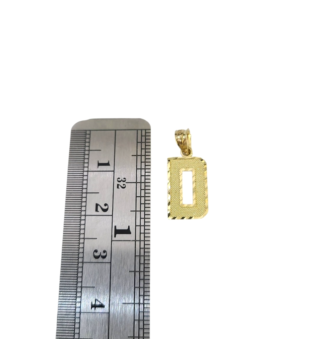 10K Yellow Gold D Initial Charm Pendant Alphabet Real 10kt Men Women