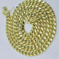 8mm Miami cuban Link chain Necklace 26" Inch length Real 10k Yellow Gold 10 KT