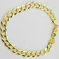 Real 14k Gold Chain Solid Cuban Curb Link Bracelet Necklace 3mm-10mm 7"-30" 14kt