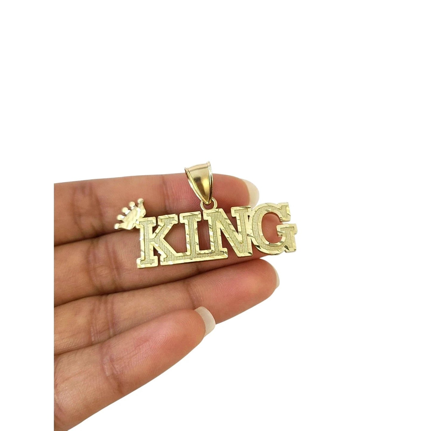 10K Yellow Gold Miami Cuban Link Chain Set KING Charm Pendant 4.5mm 18-28"