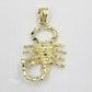 10k Gold Zodiac Scorpio Charm Pendant 2.5mm Rope Chain 18 20 22 24 26 28 Inches