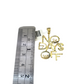 Real 10k Gold Franco Chain No Days Off Charm Pendant Necklace SET 2.5mm 18"-26"