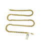 10K Yellow Gold Byzantine Chain Necklace 5mm 26 Inch 10kt Diamond Cuts Men's