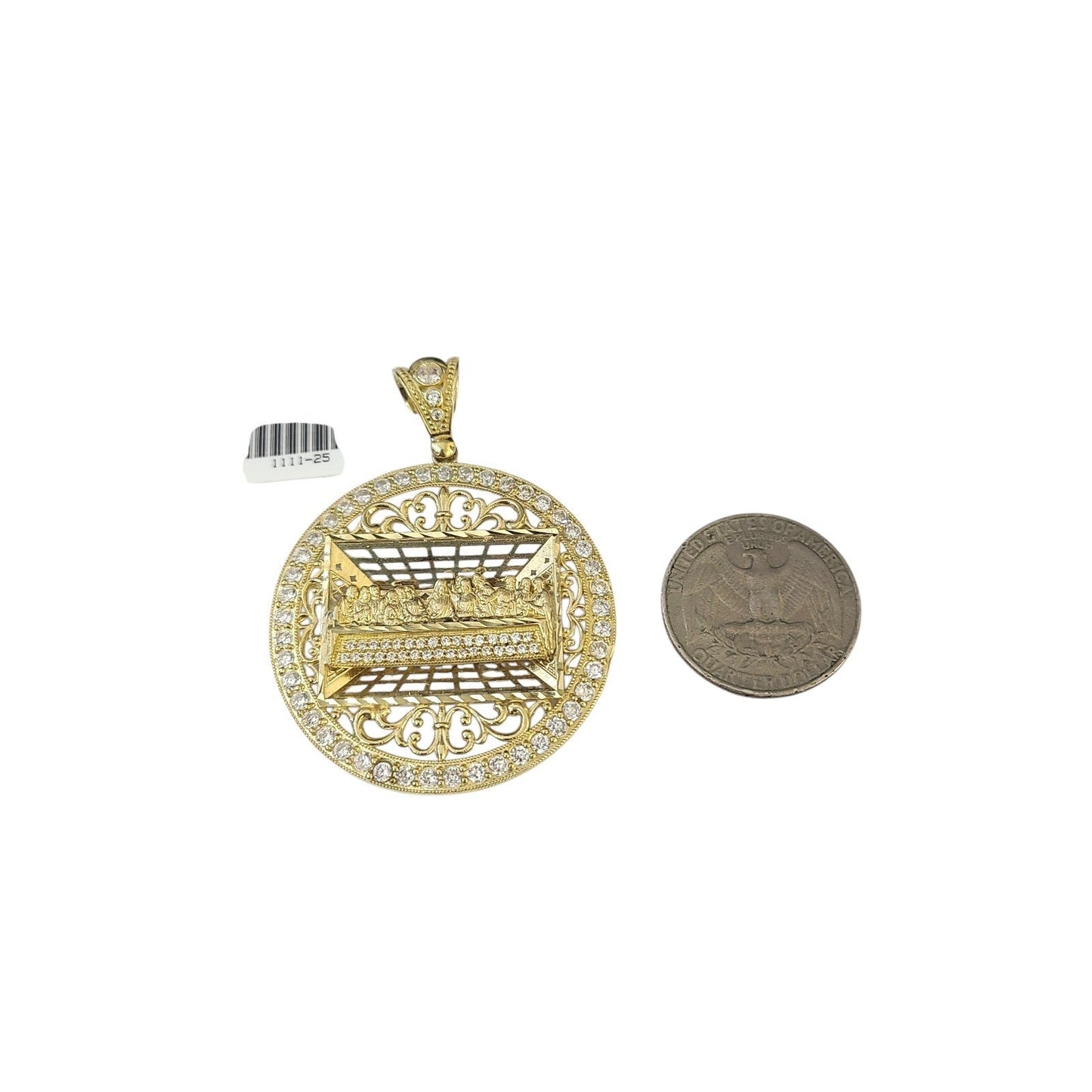 Real 10k Rope Chain Last Supper 7mm 20"-30" Necklace Pendant Set Gold Men