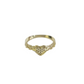 10k Yellow Gold Heart Ring CZ Stone Promise Engagement Wedding Women Ladies