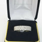 Mens Band 10k Yellow Gold Genuine Diamonds 0.75 CT Ring SIZE 10 Three Row D.REAL