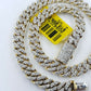 Real 2CT Men Diamond 10k Bracelet Cuban Link Yellow Gold 8" Box Clasp Genuine