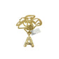 Real Gold 10k Chain Pendant SET A Initial Charm Miami Cuban Link Necklace 2.5mm