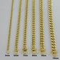 Real 10k Yellow Gold chain Bracelet 5mm-10mm Miami Cuban Link Necklace 8"-30"