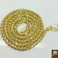 Real 10k Gold 4mm Men yellow Gold Palm Chain Necklace 20" inch Chocker Chain